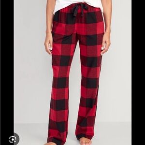 Mid-Rise Flannel Pajama Pants for Women